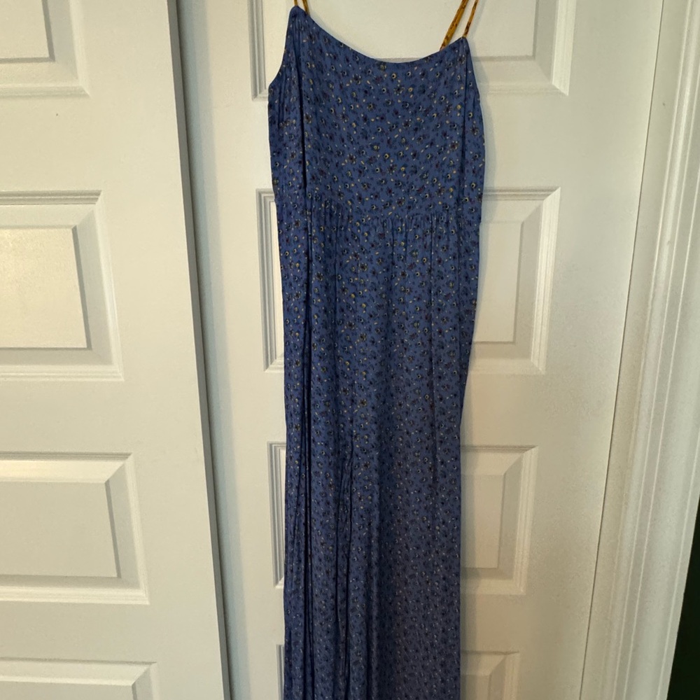 Madewell Blue Floral Jumpsuit